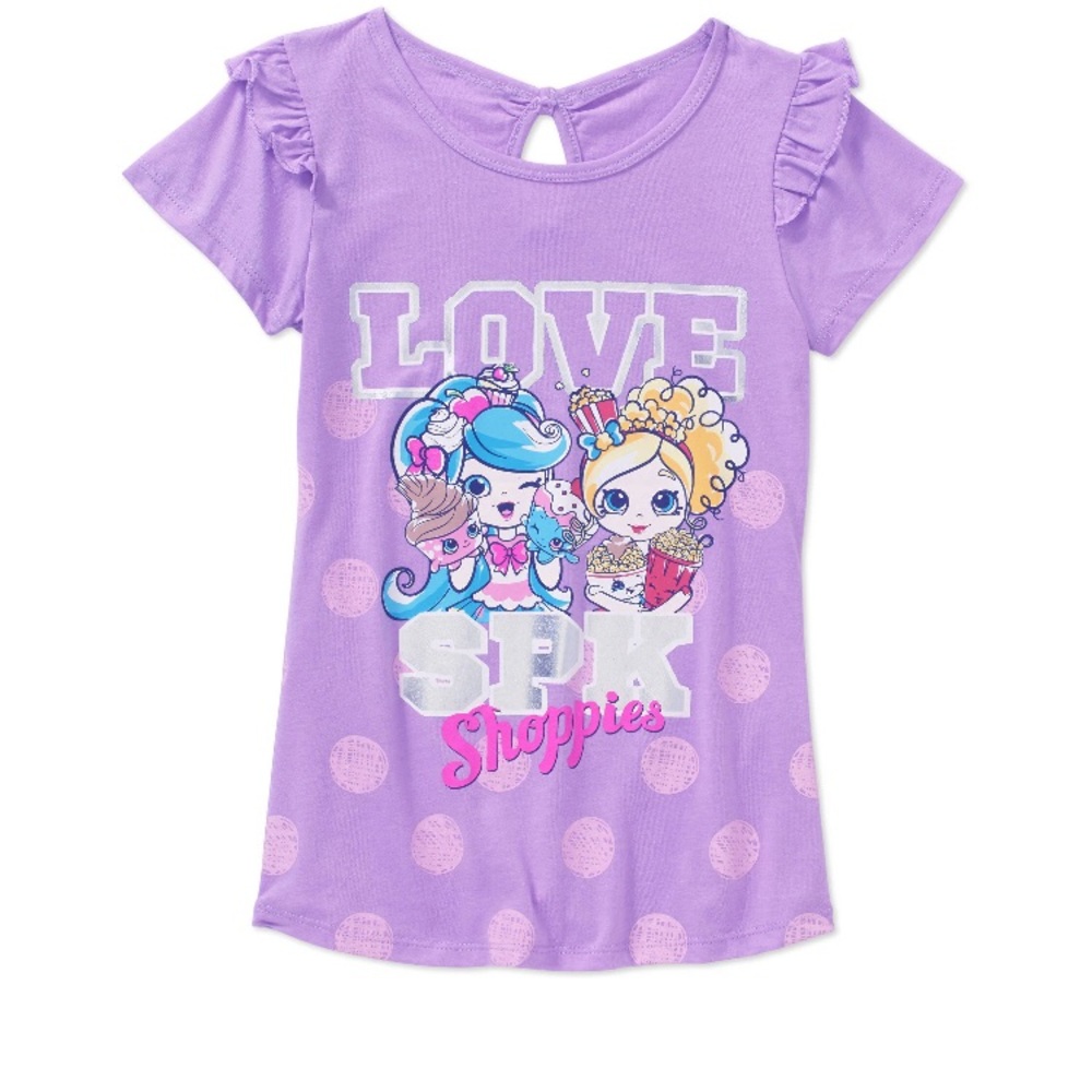 Shoppies Girls’ Love Ruffle Sleeve Graphic Tee